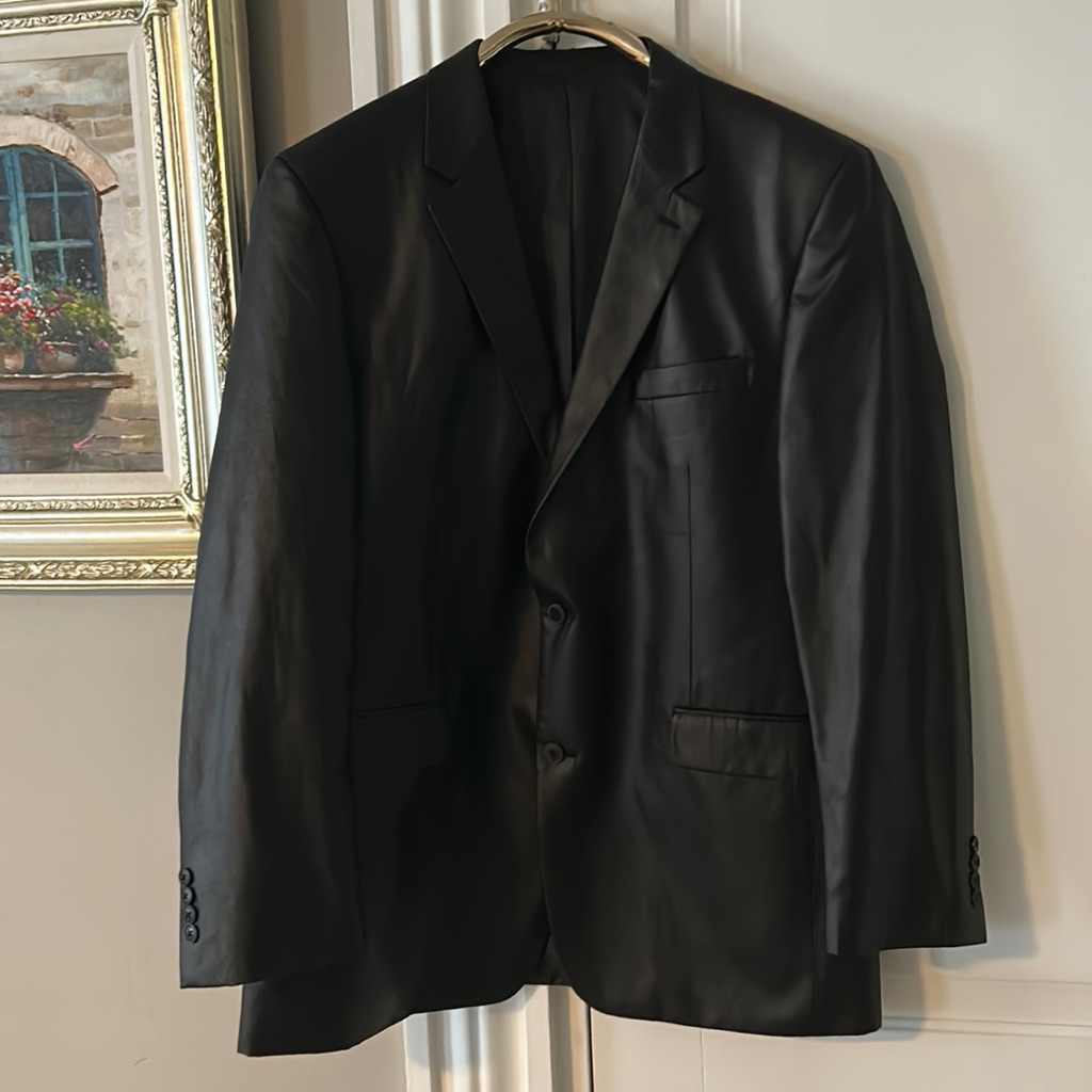 Andrew Fezza Leather Blazer Nwot